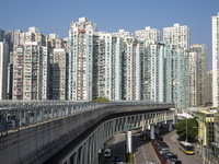 A General view showing Residential housing building on December 29, 2022 in Macau, China. (