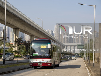 A Tour bus of the China Travel Service on December 29, 2022 in Macau, China. (