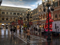 A General view showing The Grand Canal Shoppes on December 29, 2022 in Macau, China. (