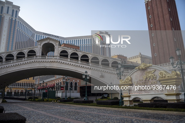 A General view showing The Venetian Macao on December 29, 2022 in Macau, China. 