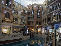 A General view showing The Grand Canal Shoppes on December 29, 2022 in Macau, China. (