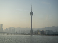 A General view showing the Macau Tower Convention and Entertainment Center on December 29, 2022 in Macau, China. (