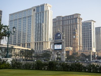 A General view showing Hotel, Resorts and Casinos on the Cotai Strip on December 29, 2022 in Macau, China. (