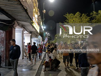 People gather at Malioboro Street during holiday for the end of the year in Yogyakarta, Indonesia on December 30, 2022, as Indonesian Presid...