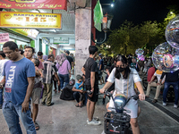 People gather at Malioboro Street during holiday for the end of the year in Yogyakarta, Indonesia on December 30, 2022, as Indonesian Presid...