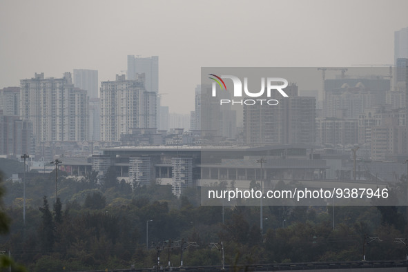 A General view showing Lok Ma Chau Station on January 4, 2023 in Hong Kong, China. According to Local Media Reports,  the Hong Kong Governme...