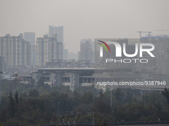 A General view showing Lok Ma Chau Station on January 4, 2023 in Hong Kong, China. According to Local Media Reports,  the Hong Kong Governme...