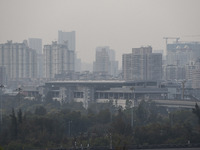 A General view showing Lok Ma Chau Station on January 4, 2023 in Hong Kong, China. According to Local Media Reports,  the Hong Kong Governme...