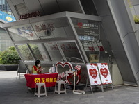 A Blood donation counter on January 8, 2023 in Shenzhen, China. China today lifts its requirement for inbound travelers to undergo a mandato...