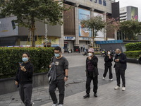 People wearing face masks walking in Huaqiangbei, a popular place to buy electronic goods on January 8, 2023 in Shenzhen, China. China today...