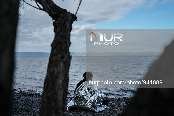 Migrants approach the coast of the northeastern Greek island of Lesbos on Thursday, Dec. 3, 2015. About 5,000 migrants are reaching Europe e...