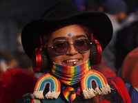 A participant dressed in rainbow colors takes part in the annual Delhi Queer Pride March, an event promoting lesbian, gay, bisexual and tran...