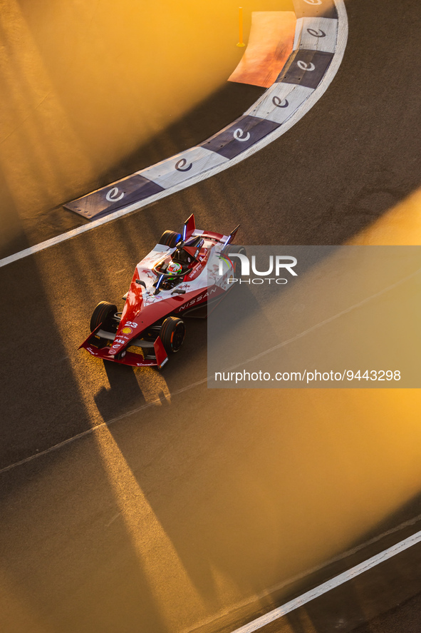 23 FENESTRAZ Sacha (fra), Nissan Formula E Team, Spark-Nissan, Nissan e-4ORCE 04, action during the 2023 Mexico City ePrix, 1st meeting of t...