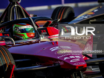 23 FENESTRAZ Sacha (fra), Nissan Formula E Team, Spark-Nissan, Nissan e-4ORCE 04, action during the 2023 Mexico City ePrix, 1st meeting of t...