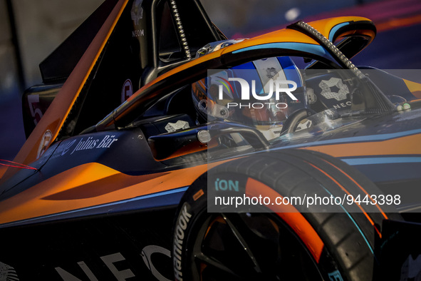 05 HUGHES Jake (gbr), Neom McLaren Formula E Team, Spark-Nissan, Nissan e-4ORCE 04, action during the 2023 Mexico City ePrix, 1st meeting of...