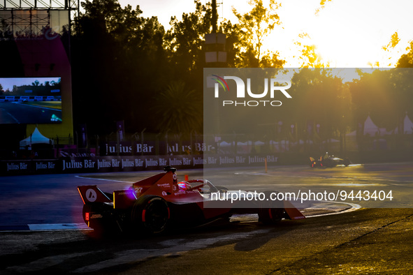 27 DENNIS Jake (gbr), Avalanche Andretti Formula E, Spark-Porsche, Porsche 99X Electric, action during the 2023 Mexico City ePrix, 1st meeti...