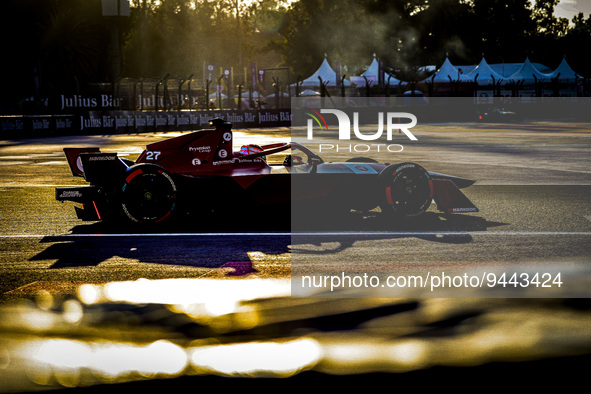 27 DENNIS Jake (gbr), Avalanche Andretti Formula E, Spark-Porsche, Porsche 99X Electric, action during the 2023 Mexico City ePrix, 1st meeti...