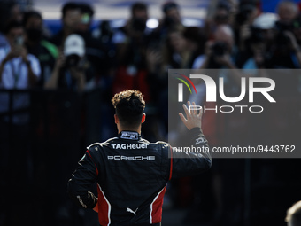 WEHRLEIN Pascal (ger), TAG HAUER Porsche Formula E Team, Porsche 99X Electric, portrait during the 2023 Mexico City ePrix, 1st meeting of th...