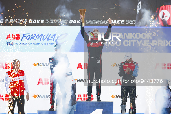 DENNIS Jake (gbr), Avalanche Andretti Formula E, Spark-Porsche, Porsche 99X Electric, portrait DI GRASSI Lucas (bra), Mahindra Racing, Spark...