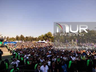 foule, crowd ambiance illustration podium during the 2023 Mexico City ePrix, 1st meeting of the 2022-23 ABB FIA Formula E World Championship...