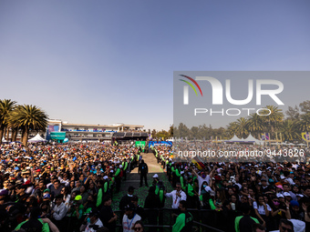 foule, crowd ambiance illustration podium during the 2023 Mexico City ePrix, 1st meeting of the 2022-23 ABB FIA Formula E World Championship...