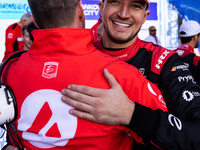 DENNIS Jake (gbr), Avalanche Andretti Formula E, Spark-Porsche, Porsche 99X Electric, portrait podium during the 2023 Mexico City ePrix, 1st...