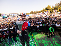 DI GRASSI Lucas (bra), Mahindra Racing, Spark-Mahindra, Mahindra M9-Electro, portrait podium during the 2023 Mexico City ePrix, 1st meeting...