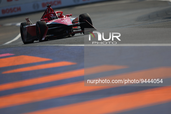 27 DENNIS Jake (gbr), Avalanche Andretti Formula E, Spark-Porsche, Porsche 99X Electric, action during the 2023 Mexico City ePrix, 1st meeti...