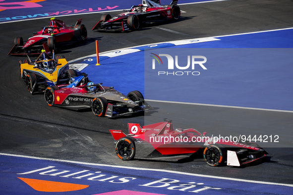 27 DENNIS Jake (gbr), Avalanche Andretti Formula E, Spark-Porsche, Porsche 99X Electric, action during the 2023 Mexico City ePrix, 1st meeti...