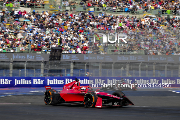 27 DENNIS Jake (gbr), Avalanche Andretti Formula E, Spark-Porsche, Porsche 99X Electric, action during the 2023 Mexico City ePrix, 1st meeti...