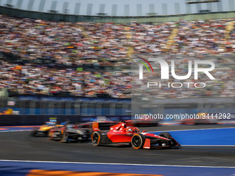 27 DENNIS Jake (gbr), Avalanche Andretti Formula E, Spark-Porsche, Porsche 99X Electric, action during the 2023 Mexico City ePrix, 1st meeti...