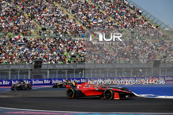 27 DENNIS Jake (gbr), Avalanche Andretti Formula E, Spark-Porsche, Porsche 99X Electric, action during the 2023 Mexico City ePrix, 1st meeti...