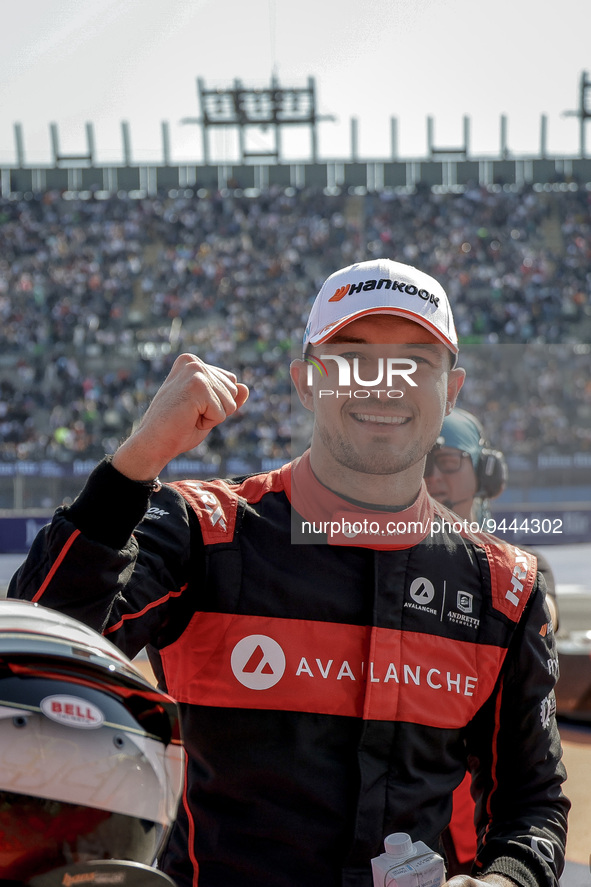 DENNIS Jake (gbr), Avalanche Andretti Formula E, Spark-Porsche, Porsche 99X Electric, portrait during the 2023 Mexico City ePrix, 1st meetin...