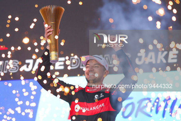 DENNIS Jake (gbr), Avalanche Andretti Formula E, Spark-Porsche, Porsche 99X Electric, portrait during the 2023 Mexico City ePrix, 1st meetin...