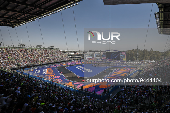 Action at Foro Sol during the 2023 Hankook Mexico City E-Prix, 1st meeting of the 2022-23 ABB FIA Formula E World Championship, on the Autod...