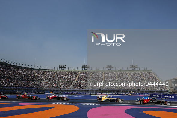 Action at Foro Sol during the 2023 Hankook Mexico City E-Prix, 1st meeting of the 2022-23 ABB FIA Formula E World Championship, on the Autod...