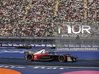 94 WEHRLEIN Pascal (ger), TAG HAUER Porsche Formula E Team, Porsche 99X Electric, action during the 2023 Hankook Mexico City E-Prix, 1st mee...