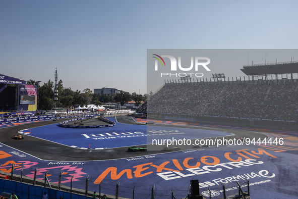 Action at Foro Sol during the 2023 Hankook Mexico City E-Prix, 1st meeting of the 2022-23 ABB FIA Formula E World Championship, on the Autod...