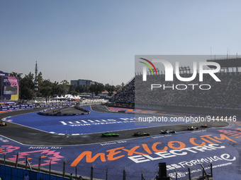 Action at Foro Sol during the 2023 Hankook Mexico City E-Prix, 1st meeting of the 2022-23 ABB FIA Formula E World Championship, on the Autod...