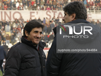 The president of Torino team Urbano Cairo before the Seria A match  between Torino FC and AS Roma at the olympic stadium of turin on decembe...