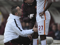 Gervinho's injury during the Seria A match  between Torino FC and AS Roma at the olympic stadium of turin on december 5, 2015 in torino, ita...