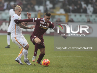 Giuseppe Vives and Radja Nainggolan during the Seria A match  between Torino FC and AS Roma at the olympic stadium of turin on december 5, 2...