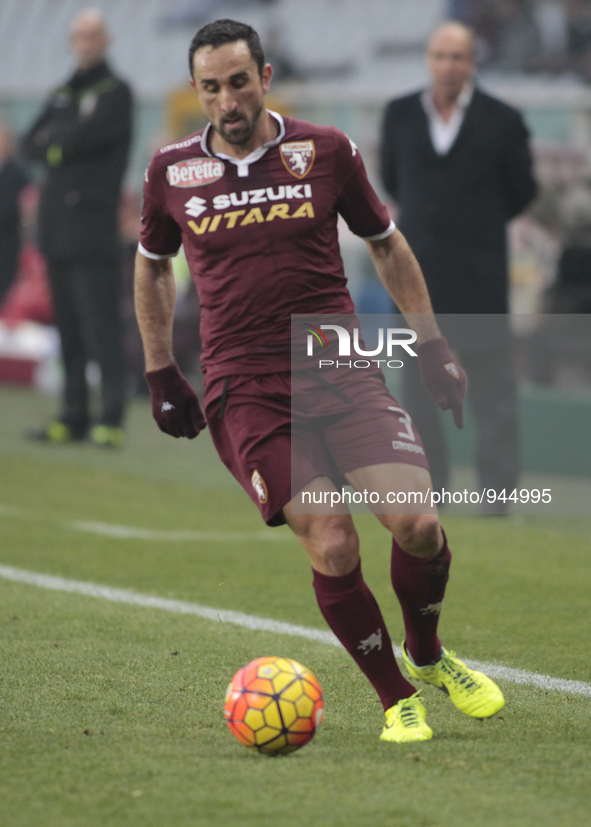 Cristian Molinaro during the Seria A match  between Torino FC and AS Roma at the olympic stadium of turin on december 5, 2015 in torino, ita...