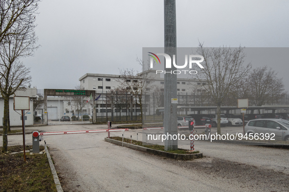 An exterior view of “Supercarcere Le Costarelle” jail in L’Aquila, Italy, on January 17, 2023. Mafia Boss Matteo Messina Denaro now is held...