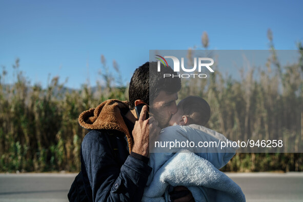 Migrants approach the coast of the northeastern Greek island of Lesbos on Thursday, Dec. 6, 2015. About 5,000 migrants are reaching Europe e...