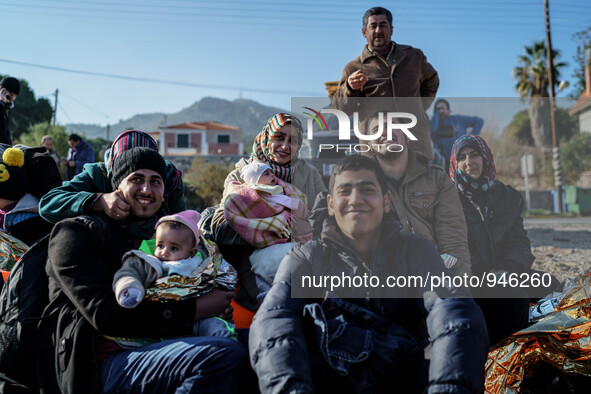 Migrants approach the coast of the northeastern Greek island of Lesbos on Thursday, Dec. 6, 2015. About 5,000 migrants are reaching Europe e...