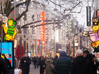 

A general view of a street shopping center in Cologne, Germany is seen on January 25, 2023, as the state government of NRW is dropping the...