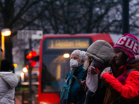 

Passengers are seen waiting for the street bahn in Cologne, Germany on January 25, 2023, as the state government of NRW is dropping the ma...