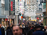 

A general view of the shopping crowd in the city center of Cologne, Germany on February 1, 2023 is seen as the state government starts rem...