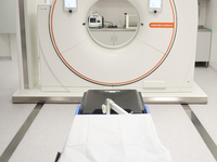 Siemens Healthineers Somatom Confidence scanneris seen in the University Hospital in Krakow, Poland on February 3, 2023. (